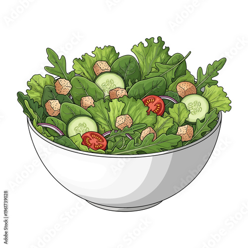 Fresh Salad in Bowl