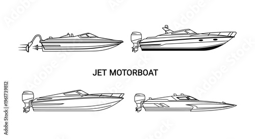 Jet motorboat speed water vehicle.