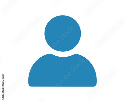 User Profile Icon Flat Vector Avatar Symbol for UI Interface and Account Design