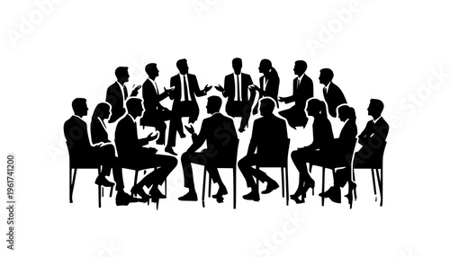 business people silhouettes