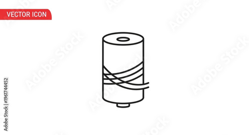 Spool of Thread Icon - Sewing and Crafting Essential.