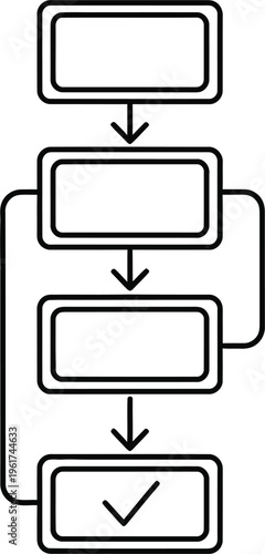 Flowchart diagram with four rectangular boxes and downward arrows