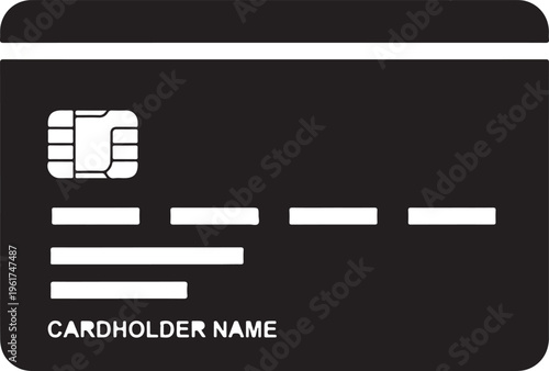 Black credit card, payment card, debit card, mockup template