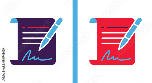 Checklist icon set with blue pen, minimalist flat vector icons, outline, glyph, linear, clipart, sticker style, task list, planning, productivity and workflow management concept.