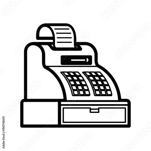 Cash register with receipt printing.