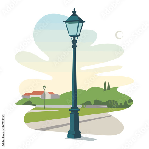street lamp in the park