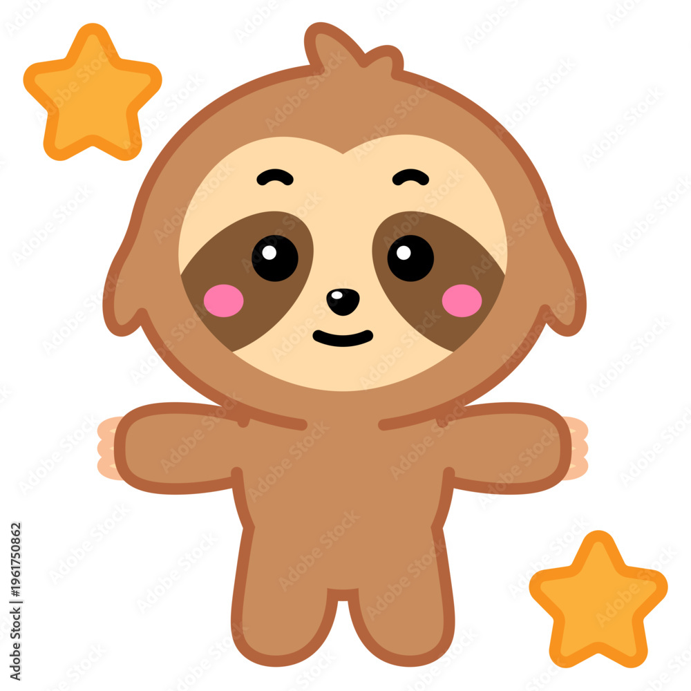 Fototapeta premium Cute Sloth Illustration