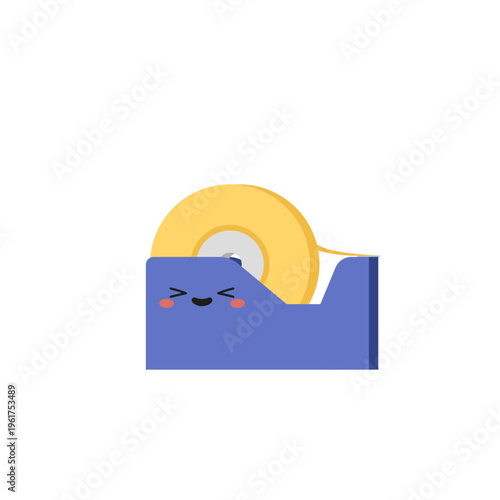 Cute Tape Dispenser Office Illustration