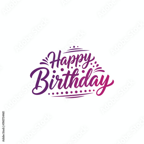 Happy Birthday Celebration Vector Design with Festive Party Elements