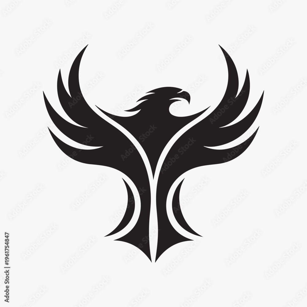 Naklejka premium majestic wolf vector silhouette clip art logo design illustration