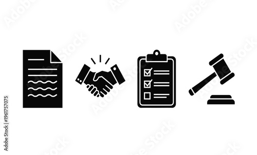 Business agreement handshake contract law.