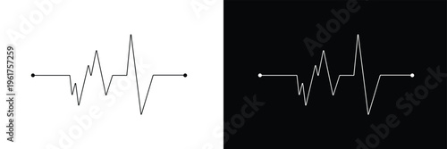 Heart beat graph, heartbeat red line vector, pulse red vector, EKG cardio line red vector illustration isolated on white background. Vector Illustration . EPS 10 .