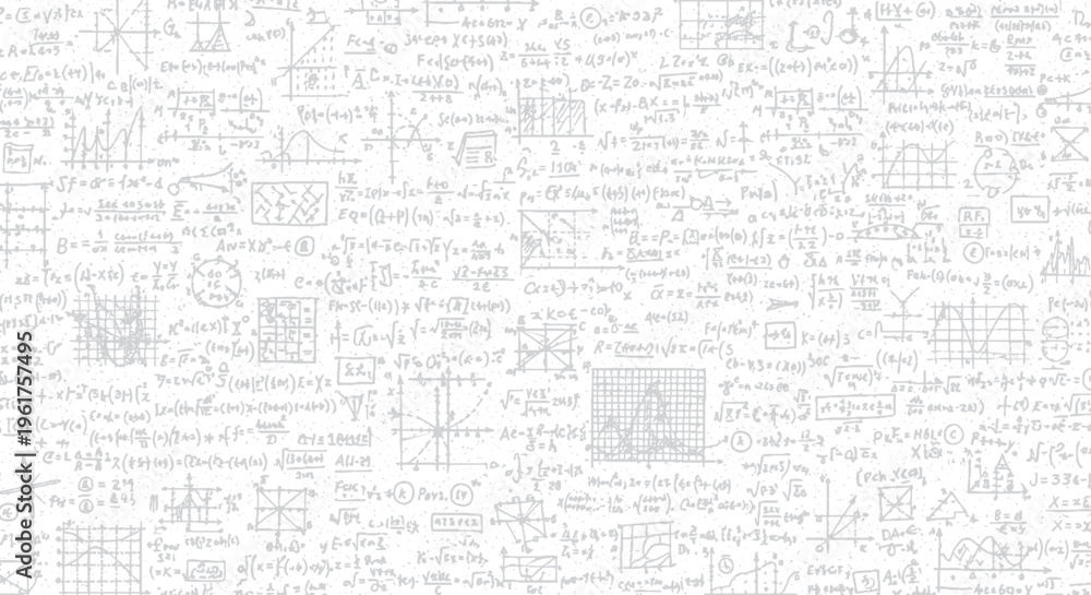 Obraz premium Subtle abstract background with mathematical formulas, scientific equations, and grid lines for technology, education, and business concepts, data visualization