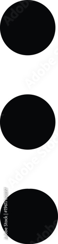 Minimalist vertical ellipsis menu icon vector