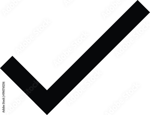 Minimalist black checkmark icon vector