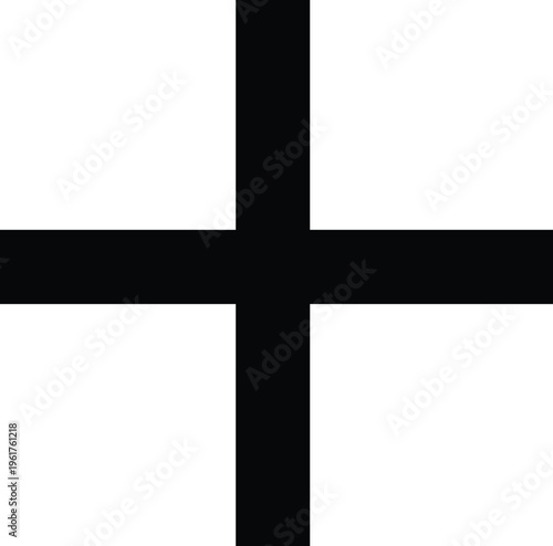 Minimalist plus sign icon vector