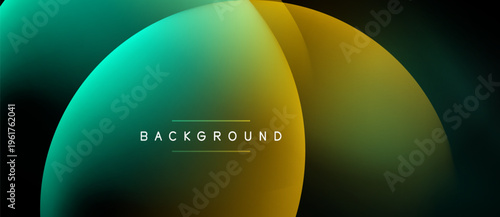 Abstract gradient background. Teal, yellow hues blend smoothly. Minimalist design with text overlay, dark space surrounds vibrant colors.