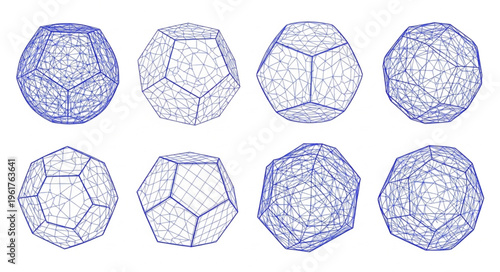 Geometric Shapes - A Collection of Icosahedral Structures.