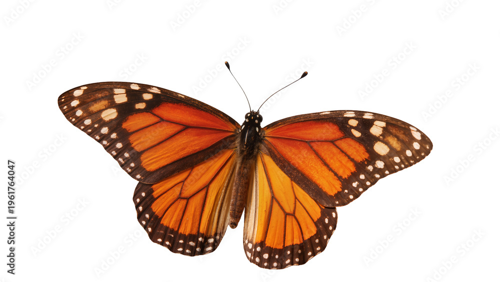 Obraz premium Captivating monarch butterfly showcasing its stunning orange and black patterned wings