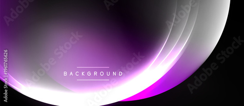 Abstract purple background. Smooth curves create dynamic light effect. Modern design suitable for digital projects.