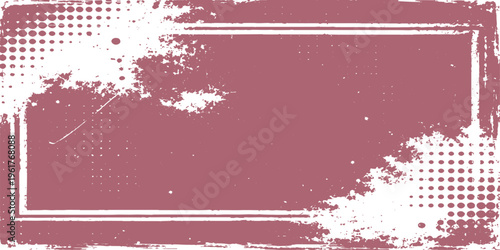 Abstract a grunge style rectangular frame with a worn, distressed texture. Perfect for adding a vintage touch to your design and ideal for evoking feelings of nostalgia.