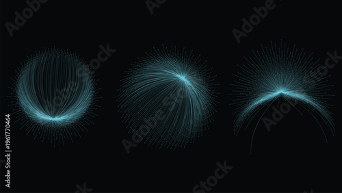 Glowing green particle burst effects