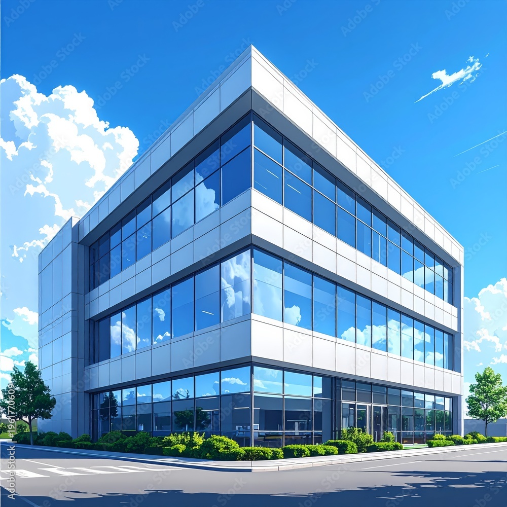 Fototapeta premium Modern Glass Office Building