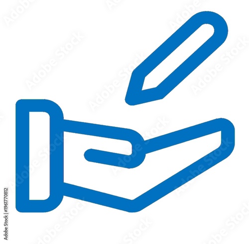 Edit hand icon. Simple illustration of edit hand vector icon for web design isolated on white background