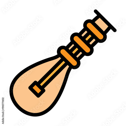 Biwa Vector Filled Icon Design
