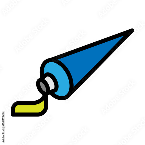 Tooth Paste Vector Filled Icon Design