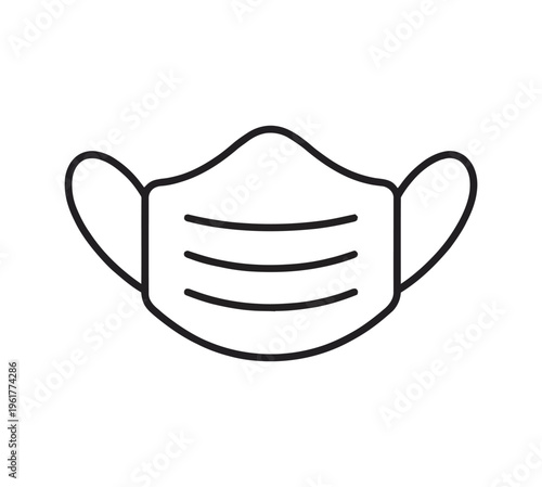 White surgical face mask with protective design