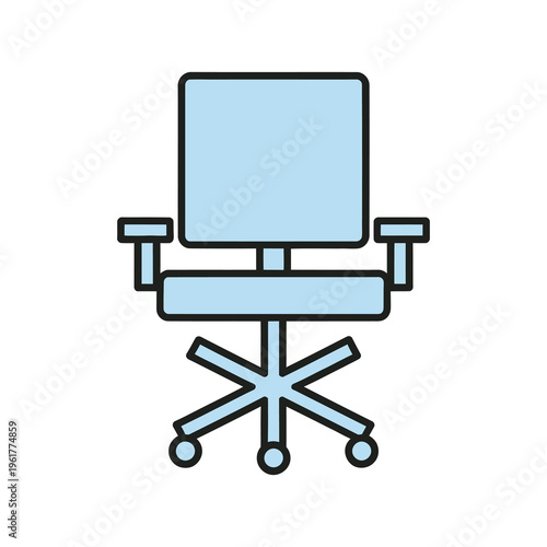 Modern office chair with armrests and wheels