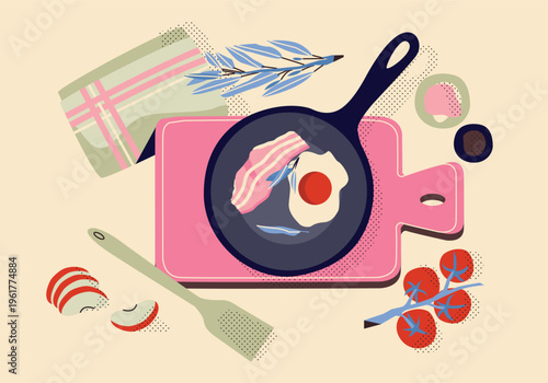 Decorative happy easter wishes background for social post