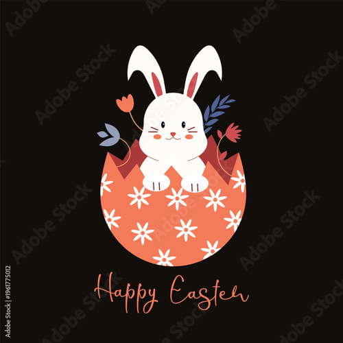Decorative happy easter wishes background for social post