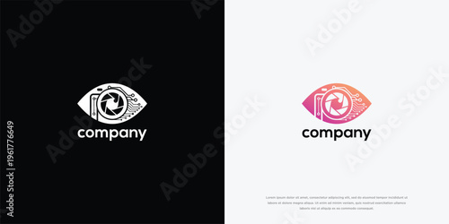 Modern Eye Camera Logo Design Concept for Photography and Vision Related Businesses