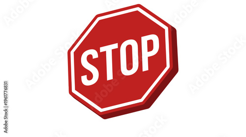 Red octagonal stop sign indicating mandatory halt