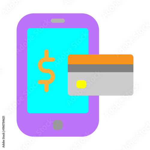 Contactless Payment Vector Flat Icon Design