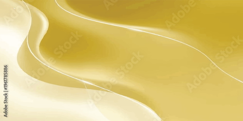 Elegant Golden Waves Abstract Background Design.