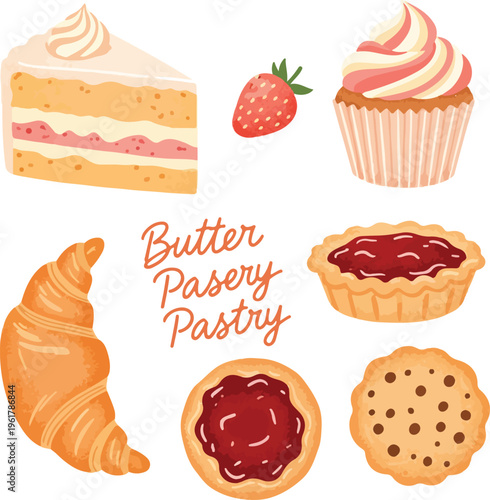 Sweet Strawberry Pastry and Bakery Set for Mother's Day Celebration