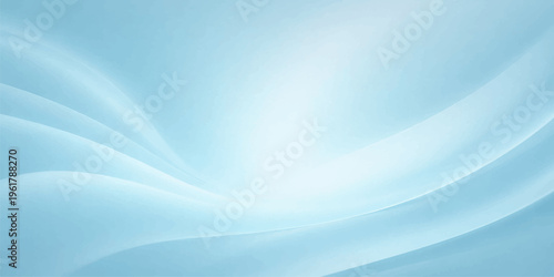 Abstract blue waves with soft flowing lines create a smooth silk texture and a light motion pattern for a modern wallpaper backdrop design