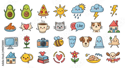 A fun cartoon animal alphabet and icon set featuring a seamless pattern of baby lion, tiger, bear, and rabbit vector characters designed for a child's playroom illustration