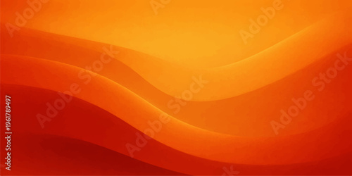 Abstract orange and red background featuring a bright gradient wave pattern with gold texture and flowing motion lines for a decorative vector illustration