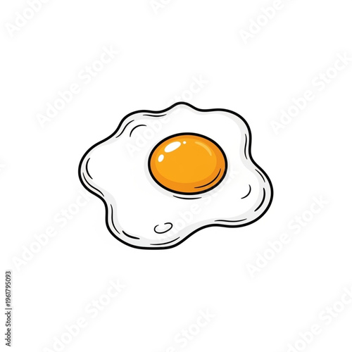 fried egg with runny yolk center.