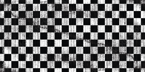 Grunge racing flag background with checkered pattern. Vector design for car race, rally sport, and motocross theme