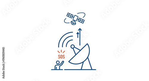 Satellite Communication - Person Transmitting Data to Spacecraft via Antenna.