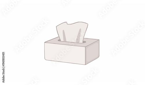 Tissue box icon simple clean vector hygiene product illustration