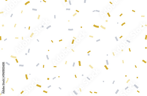 金銀の紙吹雪が舞う上品で華やかなお祝い背景