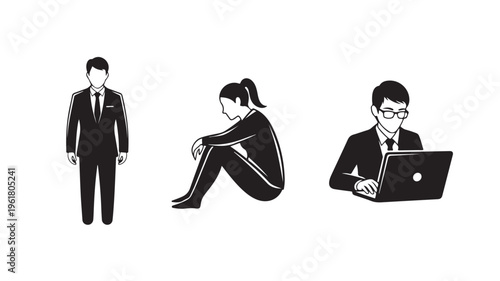 Business People Working And Relaxing In Office For Corporate Concepts