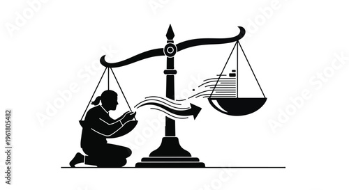 justice scale with money and book balancing