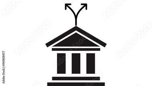 Billede på lærred Institutional Decision Making and Policy Divergence Icon